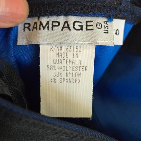 Rampage Vintage 90s Blue Prom Evening Party Dress Spaghetti Straps - Picture 6 of 9